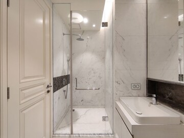 Bathroom in 3 BHK Apartment at Bhartiya City Leela Residences, Thanisandra Main Road – for Rent