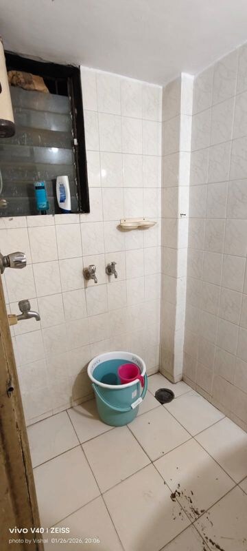 Bathroom in 1 BHK Apartment at Vijay Nagri Annex CHS Ltd 2-3-4, Ghodbunder Road – for Rent