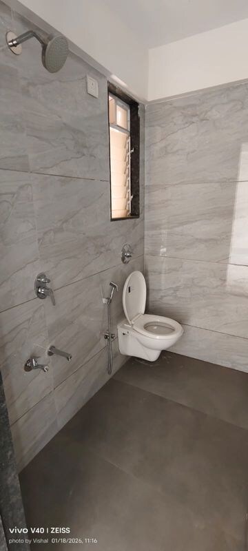 Bathroom in 1 BHK Apartment at Metropolis Bayside, Kasarvadavali – for Rent