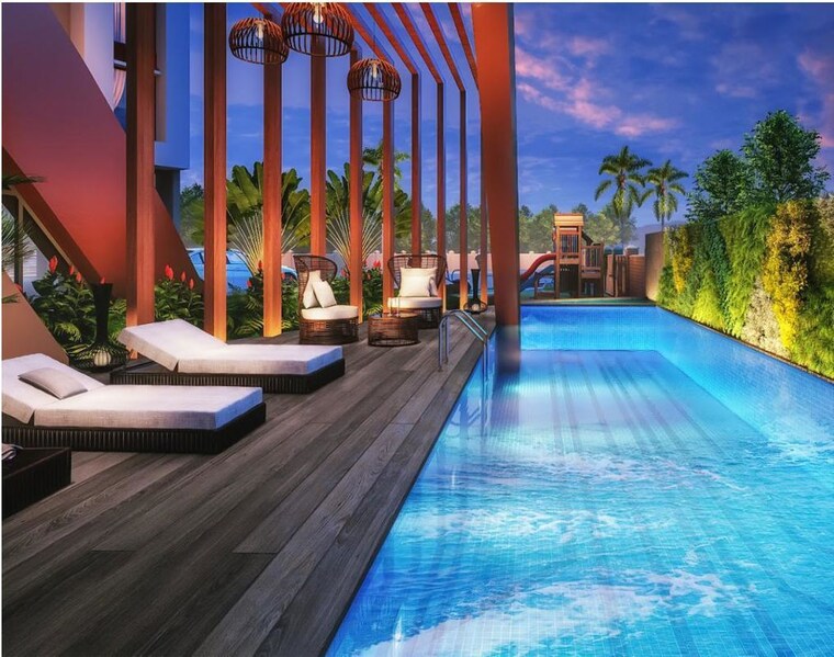 Swimming Pool, palaspa 2 Bedroom 960 Sq.Ft. Apartment In Palaspa Navi Mumbai 9863822