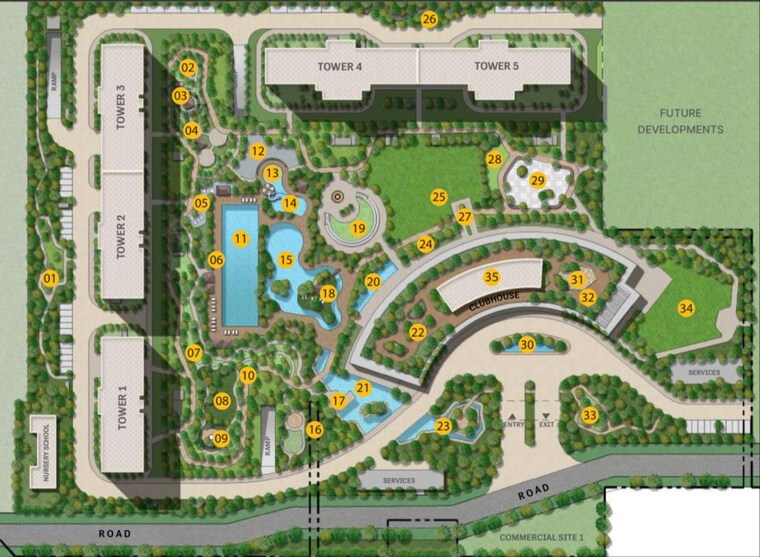 Master Plan, sobha-aranya 4 Bedroom 4061 Sq.Ft. Apartment In Sector 80 Gurgaon 9863812