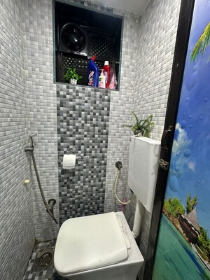Bathroom in 1 BHK Apartment at New Star Palace, Govandi West – for Rent
