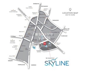 3 BHK Apartment – Map Location View at Niharika Skyline, Manikonda - for Sale