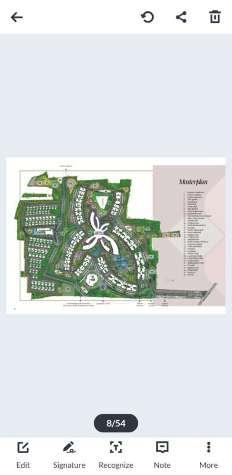 Master Plan, prestige-park-grove 4 Bedroom 4170 Sq.Ft. Villa In Whitefield Bangalore 9863943