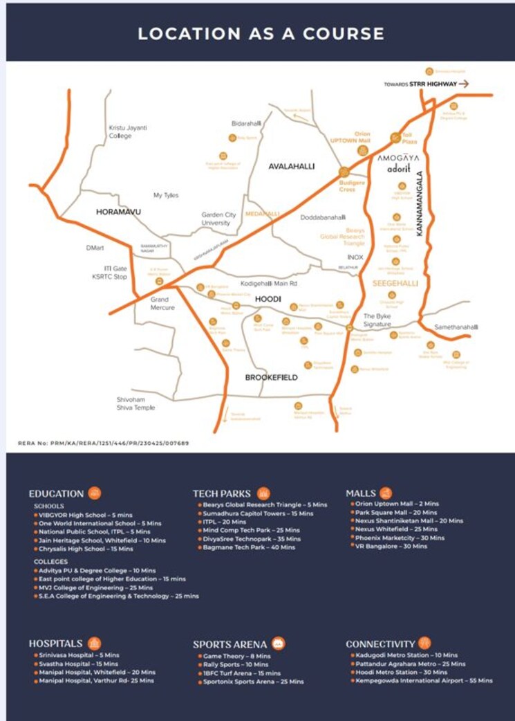 Map Location, hoskote 3 Bedroom 1803 Sq.Ft. Apartment In Hoskote Bangalore 9831609
