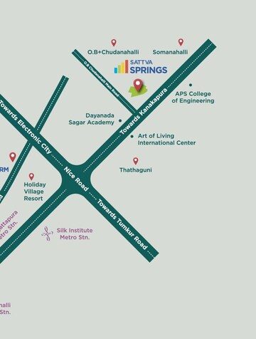 4 BHK Villa – Map Location View at Kanakapura - for Sale