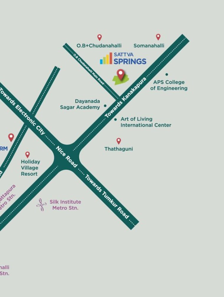 Map Location, kanakapura 4 Bedroom 3732 Sq.Ft. Villa In Kanakapura Bangalore 9808841