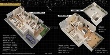 Floor Plan in 3 BHK Villa at Emami Aastha, Joka – for Sale