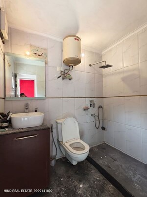 Bathroom in 3 BHK Apartment at Vasant Kunj – for Rent