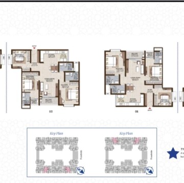 Floor Plan in 3 BHK Apartment at Bren Aspera, Bandapura – for Sale