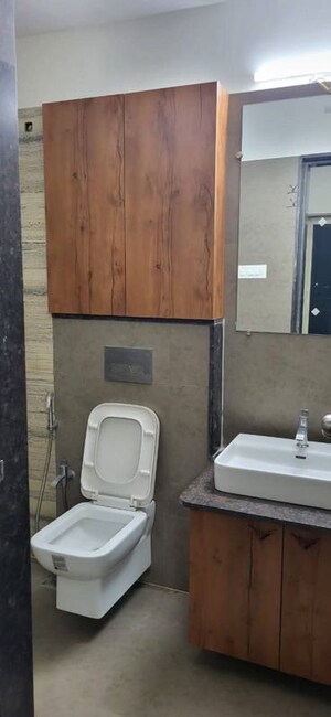 Bathroom in 3 BHK Apartment at Thane West – for Rent