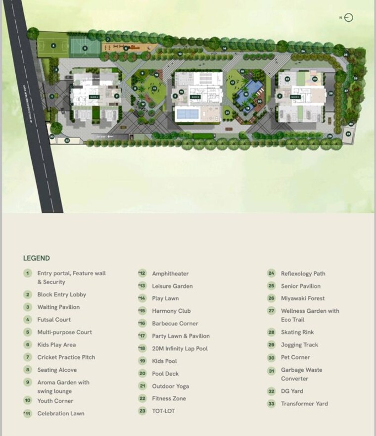 Master Plan, hennur 3 Bedroom 1526 Sq.Ft. Apartment In Hennur Bangalore 9854685