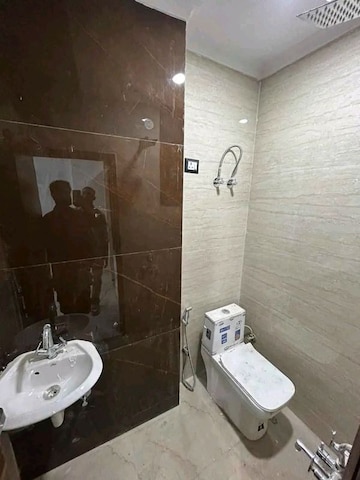 Bathroom in 1 BHK Builder Floor at Chattarpur – for Rent