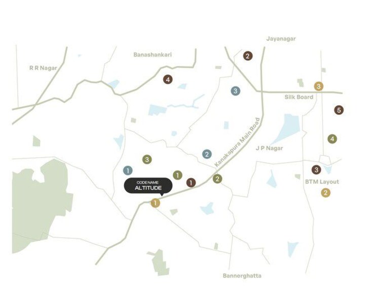 Map Location, kanakapura 3 Bedroom 1894 Sq.Ft. Apartment In Kanakapura Bangalore 9818735