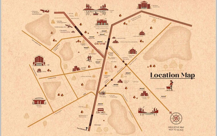 Map Location, hoskote 3.5 Bedroom 2000 Sq.Ft. Apartment In Hoskote Bangalore 9825396