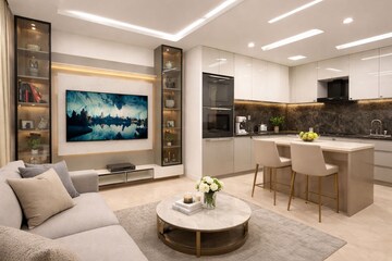 Living Room in 3 BHK Apartment at Perungudi – for Rent