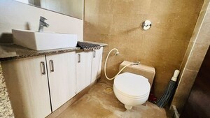 Bathroom in 3 BHK Apartment at Prahlad Nagar – for Rent