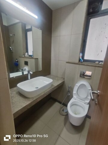Bathroom in 3 BHK Apartment at Shapoorji Pallonji Vicinia, Powai – for Rent