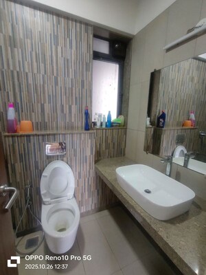 Bathroom in 3 BHK Apartment at Shapoorji Pallonji Vicinia, Powai – for Rent