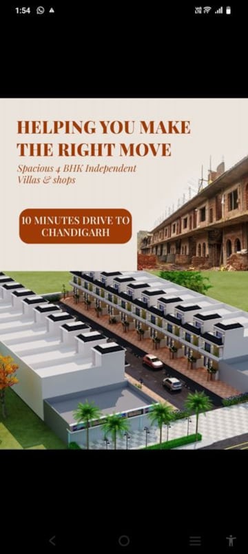 4 BHK Villa – Exterior View View at Kharar Mohali Road - for Sale