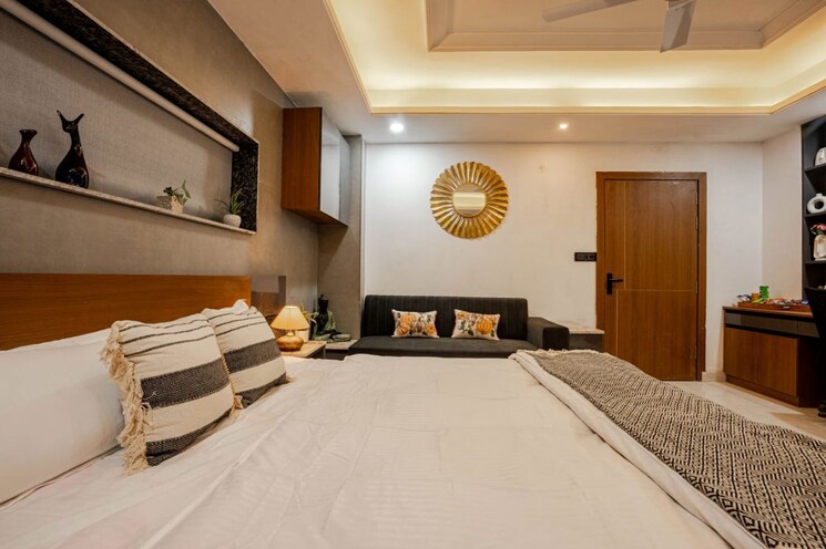Bedroom, saurabh-niwas Studio 550 Sq.Ft. Builder Floor In Sector 40 Gurgaon 9864891