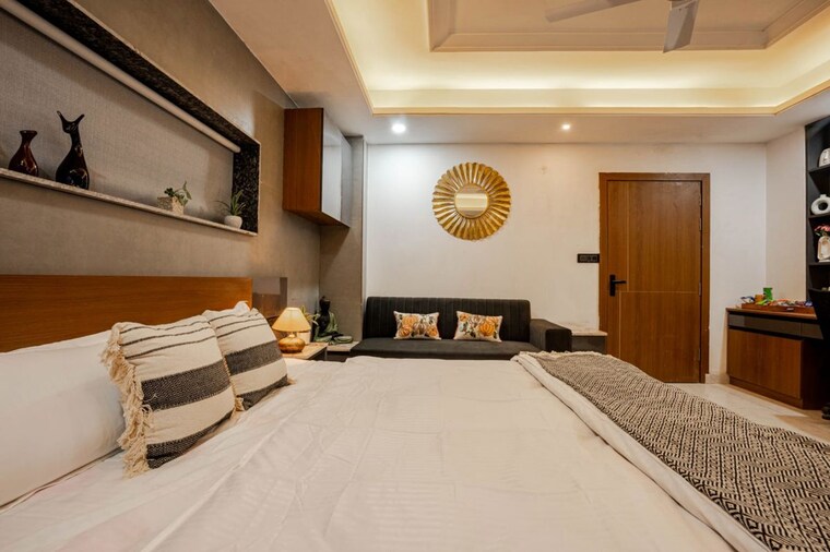 Bedroom, saurabh-niwas Studio 550 Sq.Ft. Builder Floor In Sector 40 Gurgaon 9864891