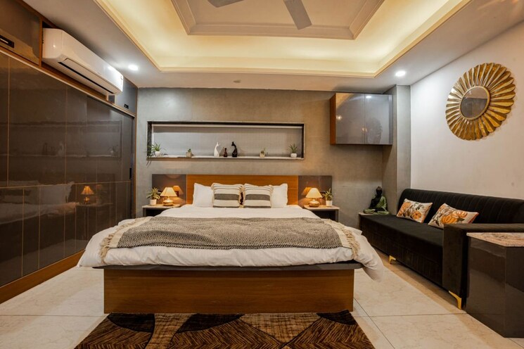 Bedroom, saurabh-niwas Studio 550 Sq.Ft. Builder Floor In Sector 40 Gurgaon 9864891