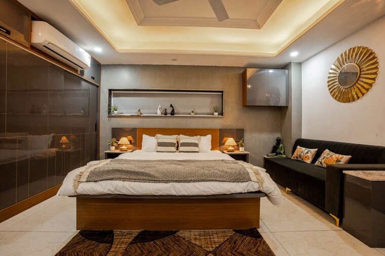 Bedroom, saurabh-niwas Studio 550 Sq.Ft. Builder Floor In Sector 40 Gurgaon 9864891