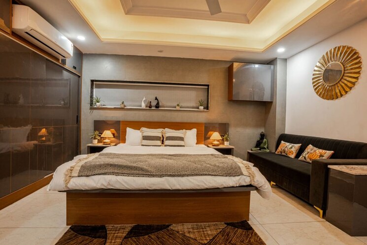 Bedroom, saurabh-niwas Studio 550 Sq.Ft. Builder Floor In Sector 40 Gurgaon 9864891