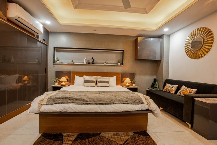Bedroom, saurabh-niwas Studio 550 Sq.Ft. Builder Floor In Sector 40 Gurgaon 9864891
