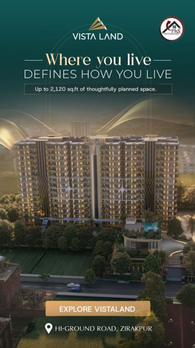 Living Room, high ground 3 Bedroom 2045 Sq.Ft. Apartment In High Ground Zirakpur 9865222
