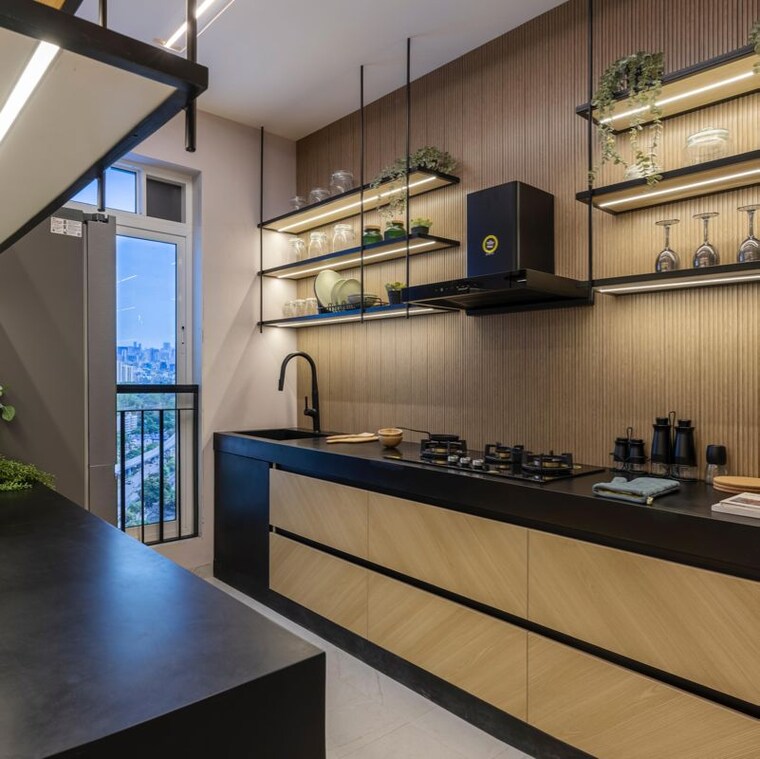 Kitchen, keshvan-bungalows 3 Bedroom 1265 Sq.Ft. Apartment In Balkum Pada Thane 9866116