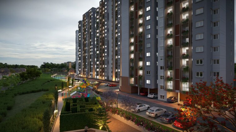 Exterior View, sowparnika-whispering-petals 2 Bedroom 1036 Sq.Ft. Apartment In Hoskote Bangalore 9866409