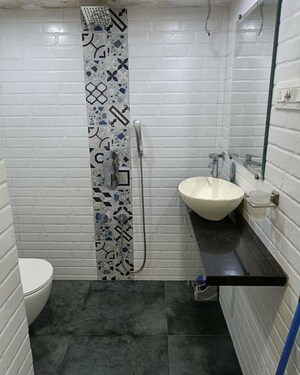 Bathroom in 3 BHK Apartment at Wadhwa Imperial Heights, Goregaon West – for Rent