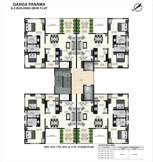 Floor Plan in 2 BHK Apartment at The Greater Ganga Panama, Pimple Nilakh – for Sale