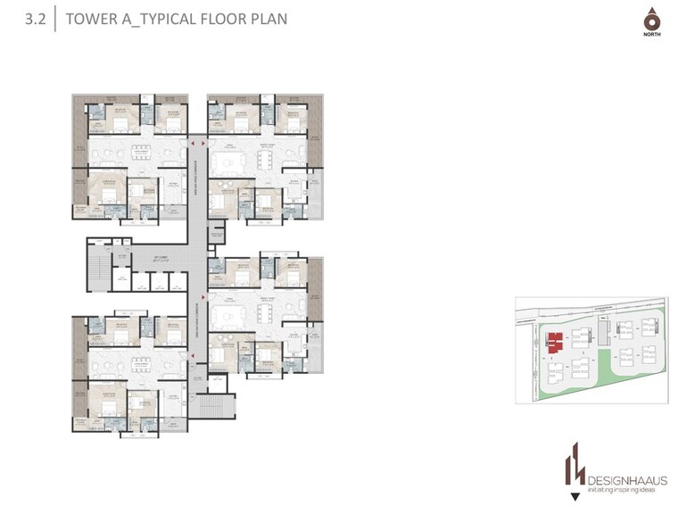 Floor Plan, namishree-vrindavan 2 Bedroom 1470 Sq.Ft. Apartment In Kondapur Hyderabad 9867247