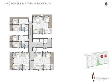 Floor Plan in 2 BHK Apartment at Namishree Vrindavan, Kondapur – for Sale