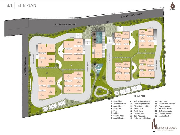 Master Plan, namishree-vrindavan 2 Bedroom 1470 Sq.Ft. Apartment In Kondapur Hyderabad 9867247