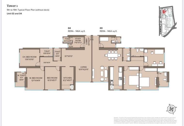 Floor Plan, marathon-montesouth-3 2 Bedroom 766 Sq.Ft. Apartment In Byculla West Mumbai 9867321