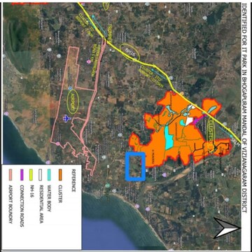  Plot – Map Location View at Bhogapuram - for Sale