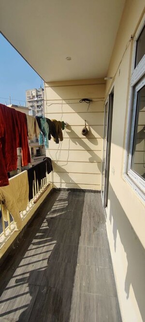 Balcony in 3 BHK Builder Floor at Lake View Complex, Dhakoli – for Rent