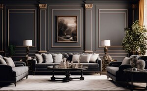 Living Room in 4 BHK Apartment at Elan The Statement, Sector 49 – for Sale