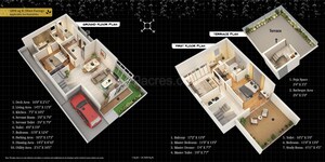 Floor Plan in 3 BHK Villa at Emami Aastha, Joka – for Sale