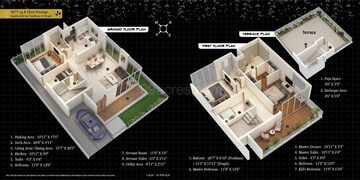 Floor Plan in 4 BHK Villa at Emami Aastha, Joka – for Sale