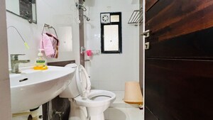 Bathroom in 3 BHK Apartment at Prahlad Nagar – for Rent