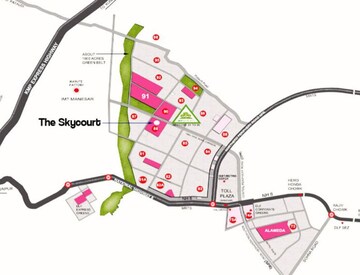 3 BHK Apartment – Map Location View at DLF The Skycourt, Sector 86 - for Sale