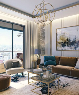 Living Room in 4 BHK Apartment at Brigade Gateway, Kokapet – for Sale