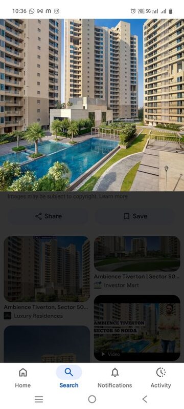 4 BHK Apartment – Exterior View View at Ambience Tiverton, Sector 50 - for Sale