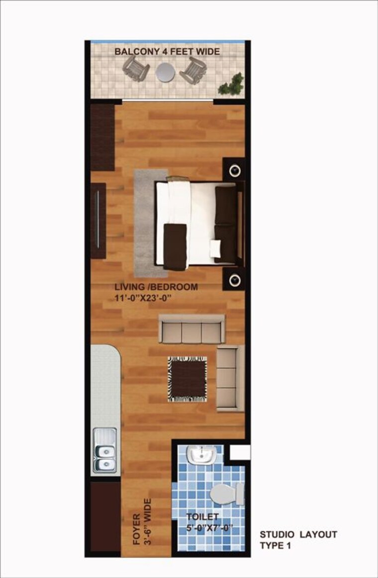 Floor Plan, sector 1 greater noida Studio 600 Sq.Ft. Apartment In Sector 1 Greater Noida Greater Noida 9773252