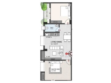 Floor Plan in 3 BHK Apartment at Dunlop – for Sale